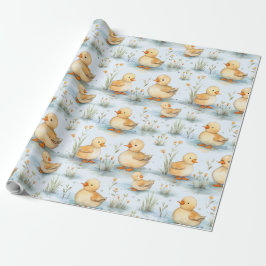 Niedlicher Duckling Spring Baby Duwer Gender-Beric Geschenkpapier