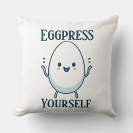 Niedlicher "Eggpress Yourself" Funny Pub Kissen