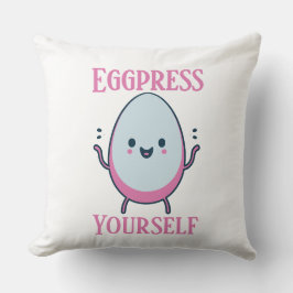 Niedlicher "Eggpress Yourself" Funny Pub Kissen