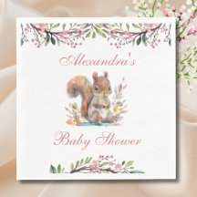 Niedlicher Eichhörnchenwald Woodland Babydusche Na