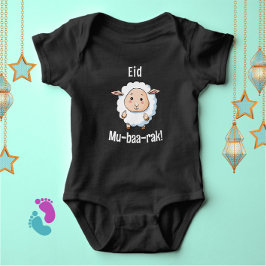 Niedlicher "Eid Mubarak" Sheep Funny Baby Bodysuit Strampler