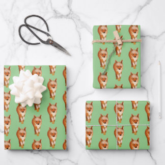 Niedlicher Einfache Fox-Stil Geschenkpapier Set