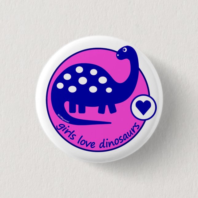 Niedlicher einfacher heller blauer rosa button (Vorderseite)
