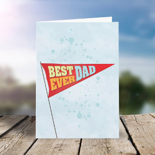 Niedlicher einfacher Vater Tag Pennant Bester Vate Karte
