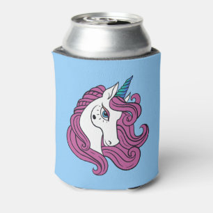 Niedlicher Einhorn-individuelle Name und Farbkanal Dosenkühler