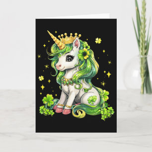 Niedlicher Einhorn St. Patrick's Day Saint Pattys Karte