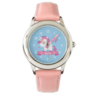 Niedlicher Einhorn-Uhrenanhänger für Mädchen mit F Armbanduhr
