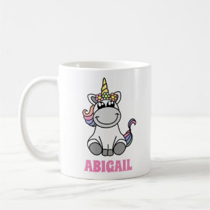 Niedlicher Einhornfarbener Personalisierter Indivi Kaffeetasse