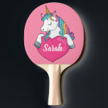 Niedlicher Einhornname Personalisiert  Tischtennis Schläger<br><div class="desc">Niedliches Einhorn Ping Pong Paddel Personalisierter Name Ping PaddleSie können anpassen,  indem Sie Ihren Kid-Namen!</div>