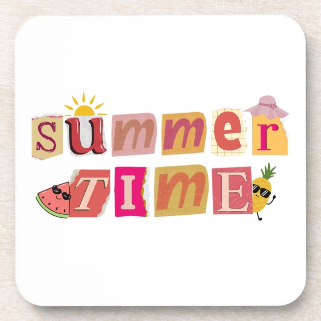 Niedlicher einmaliger Sommerzeiturlaub Getränkeuntersetzer (Vorderseite)