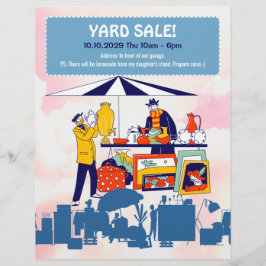 Niedlicher Einzelverkauf, Garagenverkauf einladen Flyer
