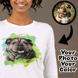 Niedlicher Einzigartiger Bulldogge oder Ihre Foto  Tri-Blend Shirt