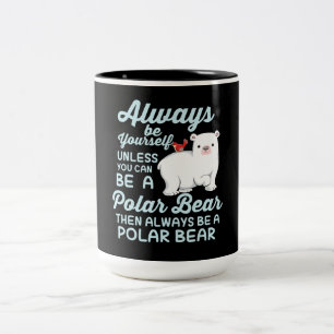 Niedlicher Eisbär - ein Eisbär Zweifarbige Tasse