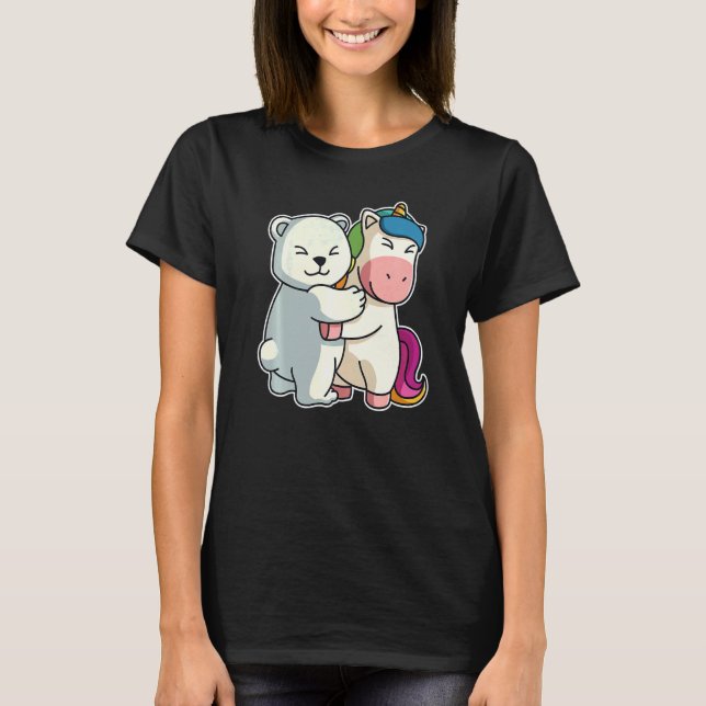 Niedlicher Eisbär für Frauen in Cu T-Shirt (Vorderseite)