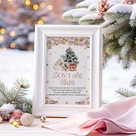 Niedlicher Eisbär im Winter kein Kinderspiel Poster