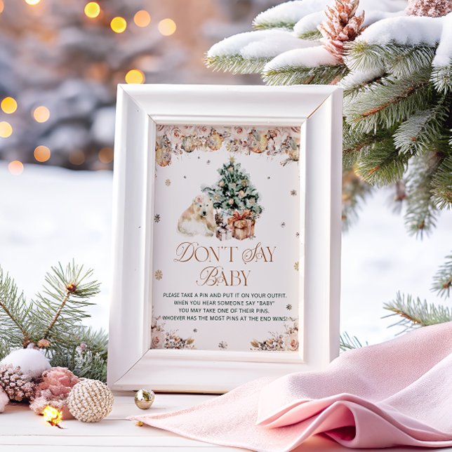 Niedlicher Eisbär im Winter kein Kinderspiel Poster (Von Creator hochgeladen)