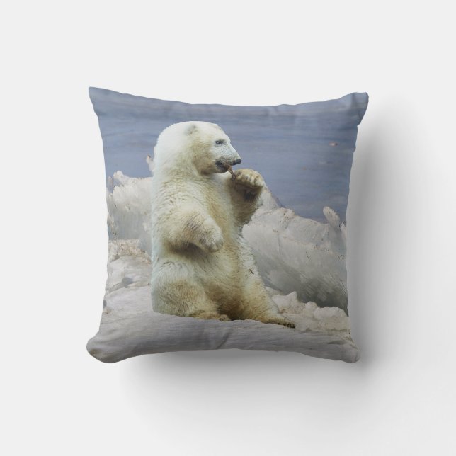 Niedlicher Eisbär Kissen (Vorderseite)
