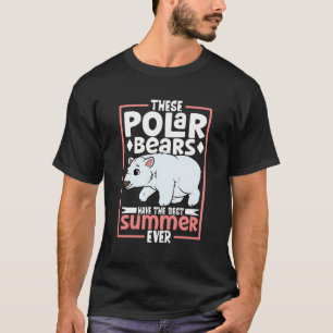 Niedlicher Eisbär über den globalen Erwärmungsfakt T-Shirt