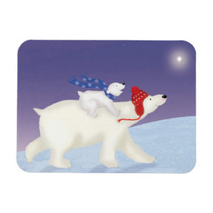 Niedlicher Eisbär und Weihnachtsmagnet Magnet