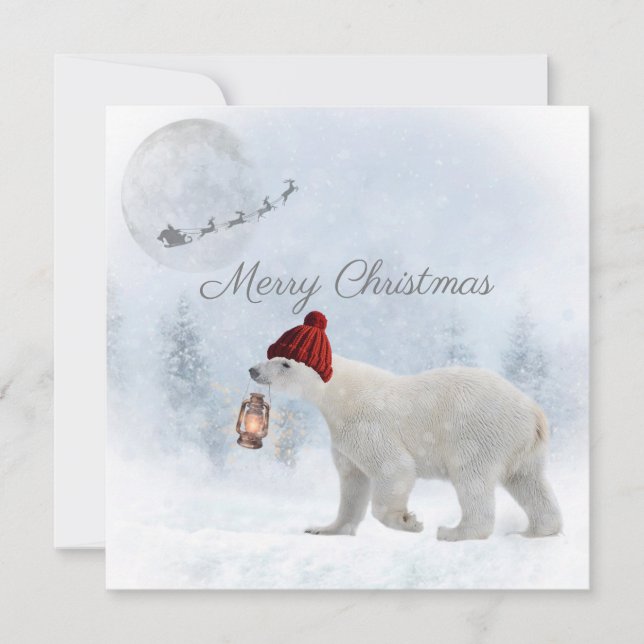 Niedlicher Eisbär Weihnachten Weihnachten (Vorderseite)