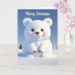Niedlicher Eisbär Weihnachtsfest Karte