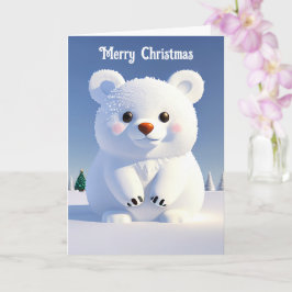 Niedlicher Eisbär Weihnachtsfest Karte