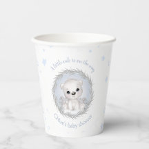 Niedlicher Eisbär Weißer Winter Boy Babydusche