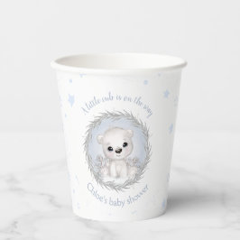 Niedlicher Eisbär Weißer Winter Boy Babydusche Pappbecher