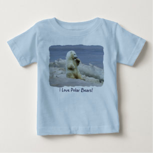 Niedlicher Eisbären-Cub und arktische Eiswürfel Sh Baby T-shirt