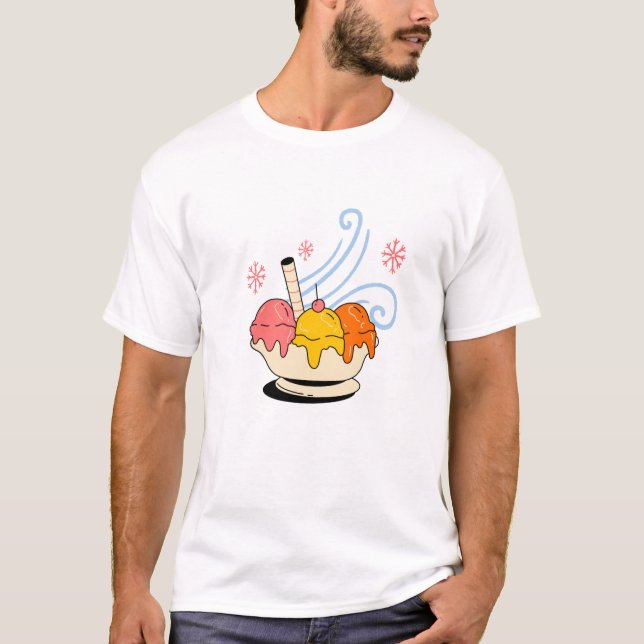 Niedlicher Eiscreme-T - Shirt (Vorderseite)