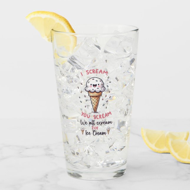 Niedlicher Eiscremepuffer Glas (Vorderseite Ice)