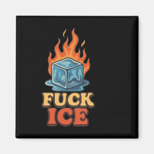 Niedlicher Eiswürfel bei der Deportation von Feuer Magnet