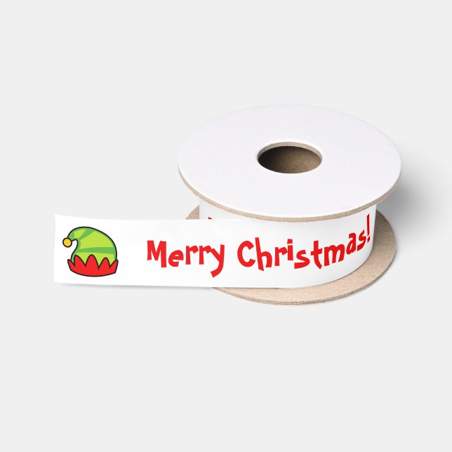 Niedlicher Elchhut Weihnachtsband für Geschenke Satinband (Spule)