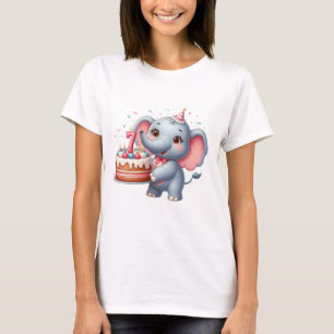 Niedlicher Elefant 7. Geburtstag T-Shirt