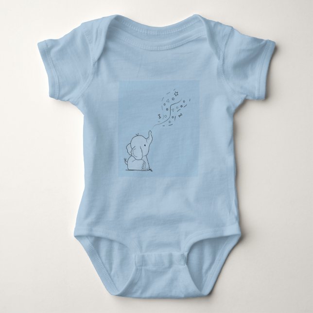 Niedlicher Elefant Baby Strampler (Vorderseite)