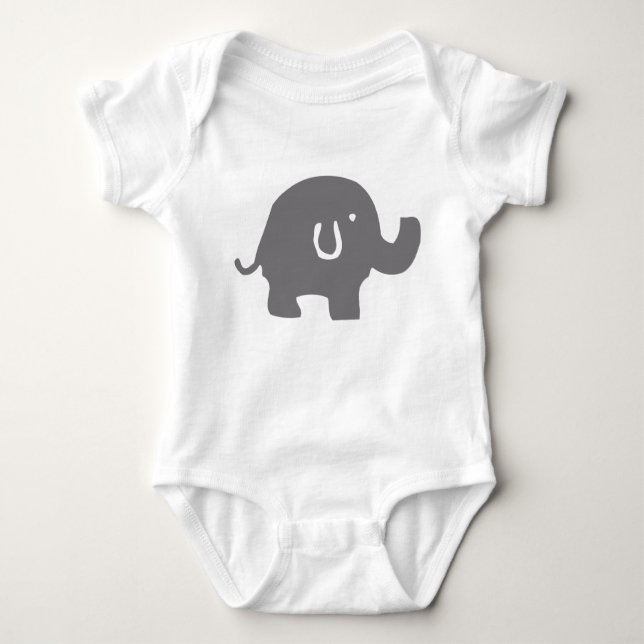 Niedlicher Elefant Baby Strampler (Vorderseite)