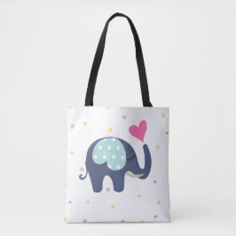 Niedlicher Elefant bedruckt Tote-Tasche Tasche