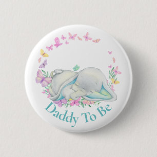Niedlicher Elefant Dadys als Schmetterlingstaste Button