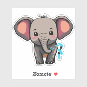 Niedlicher Elefant, der Wasser aus dem Kofferraum Aufkleber