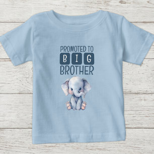 Niedlicher Elefant Großbruder Blau Baby T-shirt
