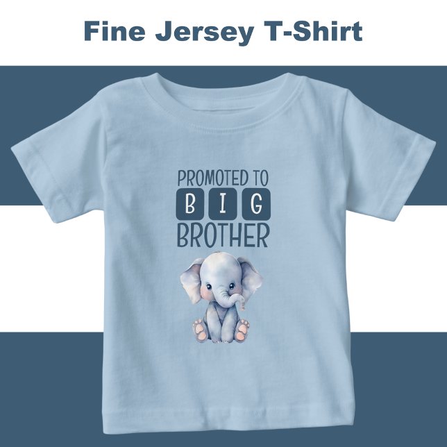 Niedlicher Elefant Großbruder Blau Baby T-shirt (Von Creator hochgeladen)