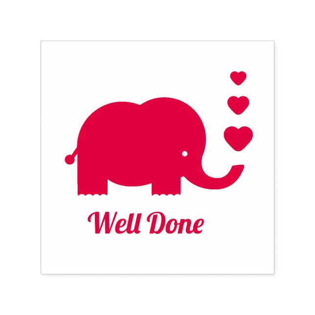 Niedlicher Elefant Gut gemacht Lehrer Briefmarke Permastempel (Design)