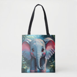 Niedlicher Elefant im Regen Tasche