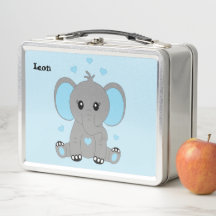 Niedlicher Elefant in blau, kundenspezifisch