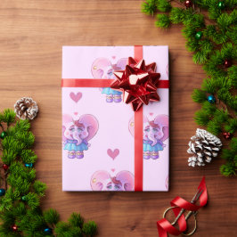 Niedlicher Elefant in der Liebe Geschenkpapier