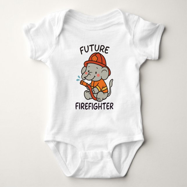 Niedlicher Elefant Kämpfer Kids Spaß Baby Strampler (Vorderseite)