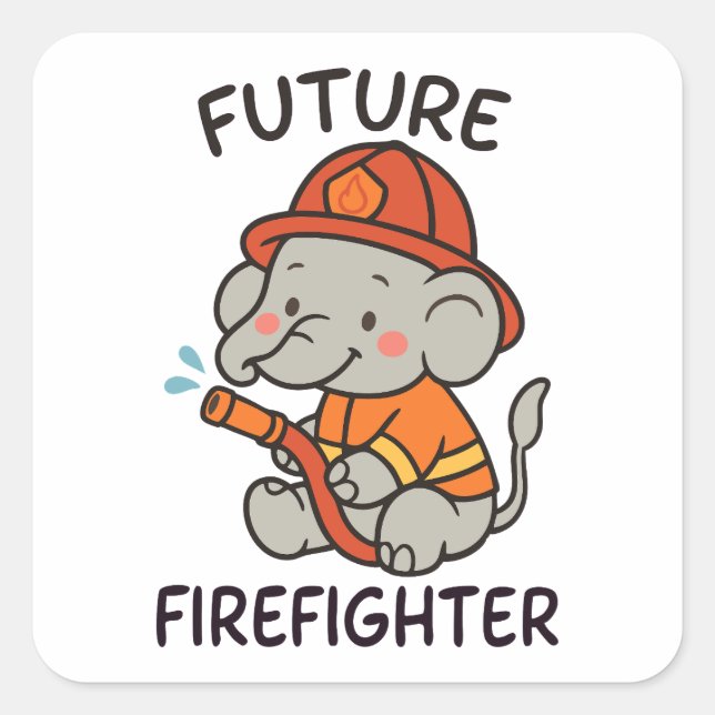 Niedlicher Elefant Kämpfer Kids Spaß Quadratischer Aufkleber (Vorderseite)