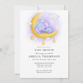 Niedlicher Elefant | Kinderdusche Einladung