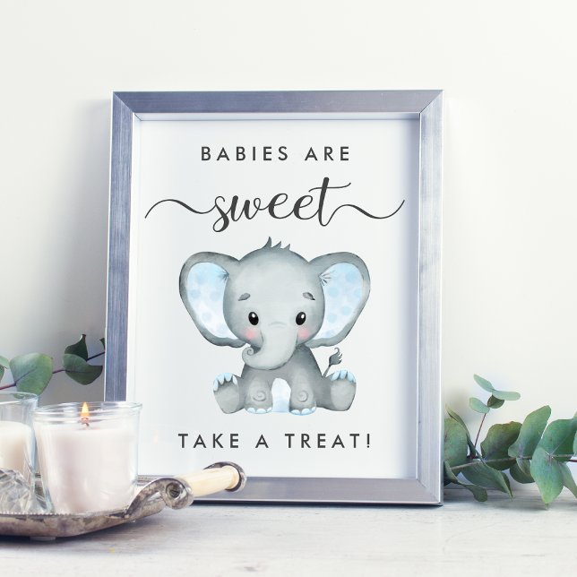 Niedlicher Elefant Leckerei Babydusche nehmen Poster (Von Creator hochgeladen)
