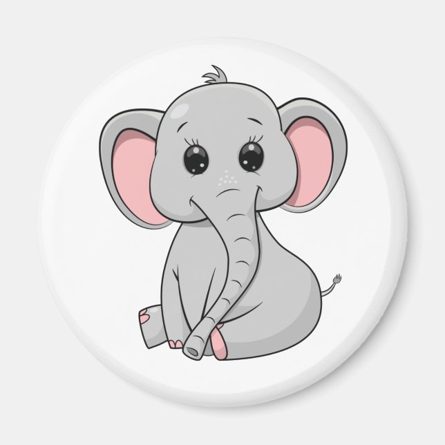 Niedlicher Elefant Magnet (Vorne)